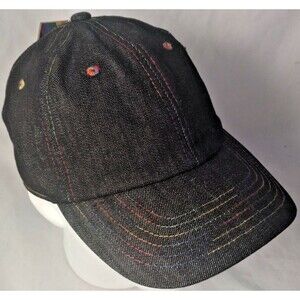 Target PRIDE Denim Rainbow Embroidered Adjustable Strapback Hat/Cap-NEW w/Tags!